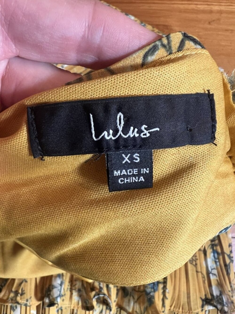 Lulus XS Cascading Yellow Floral Print Spring Cottagecore  Maxi Tiered  Dress. K - Picture 7 of 9